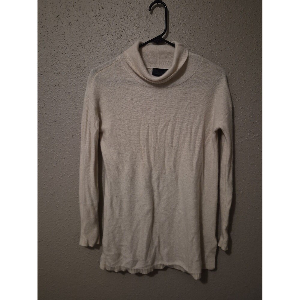 Magaschoni 100% Cashmere Cream Turtleneck Tunic Sweater Size S